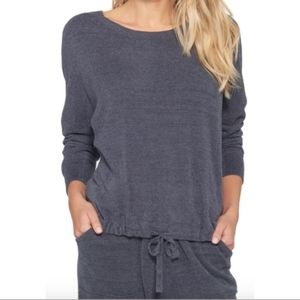 BAREFOOT DREAMS slouchy lite sweater CARBON GREY